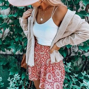 Patterned Pink Shorts